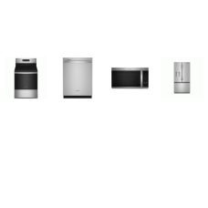 Whirlpool 4 Fingerprint resistant Stainless : ELECTRIC RANGE CONVECTION OVEN AIR FRY, 1.9CF OTR MW, SS INT 47 DB DW, 30CF French Door Refrigerator In-Door Water and Ice Maker