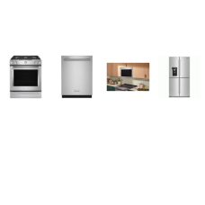 KitchenAid 4 STAINLESS : SLIDE IN Gas Convection Slide-In Range Baking Drawer,  air fryer toaster oven convection oven OTR MW, 360° Max Jets 44 dBA DISHWASHER, Counter-Depth Refrigerator with Flexible Temperature Zone EXT WD