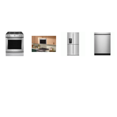 KitchenAid 4 STAINLESS : SLIDE IN Gas Convection Slide-In Range Baking Drawer,  air fryer convection oven OTR MW,  47dBA DISHWASHER, Counter-Depth Refrigerator with Flexible Temperature Zone EXT WD