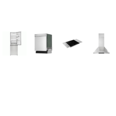 Sharp 4 APT SIZE : 24 in Induction Cooktop Side Accessories, 24 in Wall Mount Chimney Range Hood, 24 in S49 dB Dishwasher, 24 in. Bottom-Freezer Counter-Depth Refrigerator