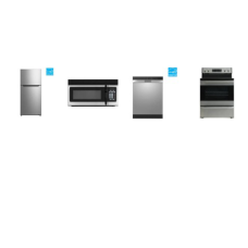 Element 4 STAINLESS STEEL APPLIANCE PKG : 5.2 Cu. Ft. 30 Electric Range Oven, 1.6 cu. ft. Over-the-Range Microwave, 24 Front Control Dishwasher, 20.5 cu. ft. Top Freezer Refrigerator