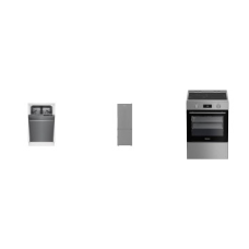 Blomberg 3 Stainless Steel APT Size Appliance PKG : 24" Induction Range True European Convection Oven, 18" Dishwasher 48 dBA, 24 Inch Counter Depth Bottom-Freezer Refrigerator 