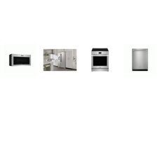 Frigidaire Professional 4 Smudge-Proof Stainless : 30" Induction Range Convection Oven, OTR Microwave Air Fry Convection, Dishwasher 47 dBA,36" Counter Depth Side by Side Refrigerator EXT WD