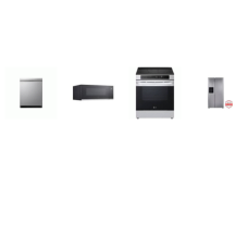 LG 4 STAINLESS : Induction Slide-in Range Convection Oven Air Fry, Low Profile Over-the-Range Microwave Oven, TrueSteam Dishwasher 44 dBA, 27 cu. ft. Side-by-side Refrigerator Ice and Water Bar Handle Design