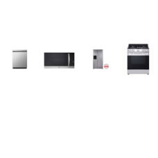 LG 4 STAINLESS : SLIDE IN GAS RANGE OVEN, OTR MW, DISHWASHER 50 dBA, 27 cu. ft. Side-by-side Refrigerator with Ice and Water 