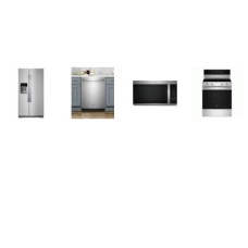  Whirlpool 4 Fingerprint Resistant Stainless : GAS RANGE CONVECTION OVEN AIR FRY, 1.9cf OTR MICROWAVE, DISHWASHER 47 DBA, 36-inch Wide Side-by-Side Refrigerator 28 cu. ft.