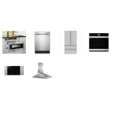 SHARP 6 STAINLESS PKG : 30" INDUCTION COOKTOP, 30" CONVECTION SINGLE OVEN, 30" Chimney HOOD, 45dB DW, FRENCH DOOR COUNTER DEPTH REF, 30" Microwave Drawer