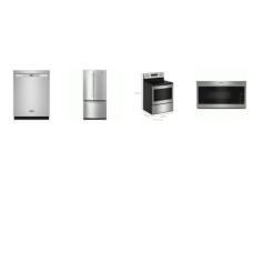 Maytag 4 Fingerprint Resistant STAINLESS : Electric Range Oven, OTR MW, 50 dB DW, 33"W French Door Bottom Mount Refrigerator Interior Water Dispenser Ice Maker Maytag 4 Fingerprint Resistant STAINLESS : Electric Range Oven, OTR MW, 50 dB DW, 33"W French Door Bottom Mount Refrigerator Interior Water Dispenser Ice Maker