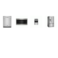 Maytag 4 Fingerprint Resistant Stainless : Electric Range Convection Oven Air Fry, 1.7CF OTR MW, 50 DBA Dishwasher, 30CF French Door Refrigerator EXT WD