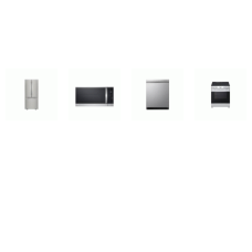 LG 4 STAINLESS STEEL APPLIANCE PKG : Electric Slide-in Range Oven, 1.8CF OTR MW 300 CFM, TrueSteam Dishwasher 44 dBA, 30"W 22 cu. ft. French Door Refrigerator Ice Maker
