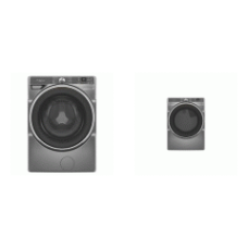 Whirlpool ENERGY STAR AI Intelligent 5CF Front Load Washer FreshFlow Vent System And 7.4CF Front Load Electric Dryer Steam - Radiant Silver -