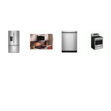 KitchenAid 4 Stainless Steel Appliances PKG : Gas Convection Range Oven Air Fry, 1.9CF OTR Microwave, Dishwasher 41dBA, Counter-Depth French Door EXT WD