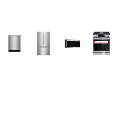 Frigidaire Gallery 4 Smudge-Proof STAINLESS : Slide-in Gas 5 Burnes Range Convection Oven Air Fry, 1.9CF OTR MW Convection Air Fry, 52 dBA Dishwasher, Counter-Depth French Door Refrigerator Internal Water Dispenser Ice Maker	