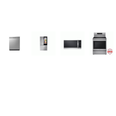 LG 4 STAINLESS : Electric Range roBake Convection Oven AirFry InstaView, 1.8CF OTR MW, Dishwasher 48 dB, InstaView Counter-Depth French Door Refrigerator Internal Water Dispenser Ice Maker