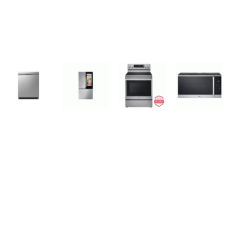 LG 4 STAINLESS : Electric Range roBake Convection Oven AirFry InstaView, 1.8CF OTR MW, Dishwasher 48 dB, InstaView Counter-Depth French Door Refrigerator Internal Water Dispenser Ice Maker