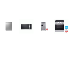 LG 4 STAINLESS : Electric Slide-in Range Oven, 1.8CF OTR MW, Dishwasher 3rd rack 48 dBA, 27 cu. ft. Side-by-side Refrigerator Ext Ice and Water Dispenser 