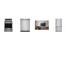 Kitchenaid 4 Stainless : Electric Range Even-Heat True Convection Oven, 2.0 CF OTR MW, 47 DBA Dishwasher, 19 cu. ft. 30-Inch Width Full Depth Non Dispense Bottom Mount Refrigerator