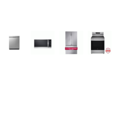 LG 4 STAINLESS : Range ProBake Convection Oven Air Fry, 1.8CF OTR MW, Dishwasher 48 dB 3rd Rack, Counter-Depth French Door Refrigerator Internal Water Dispenser Ice Maker