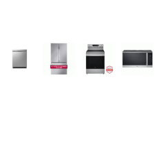 LG 4 STAINLESS : Range ProBake Convection Oven Air Fry, 1.8CF OTR MW, Dishwasher 48 dB 3rd Rack, Counter-Depth French Door Refrigerator Internal Water Dispenser Ice Maker