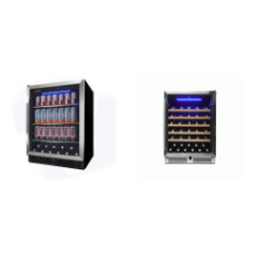Danby 24" Under Counter Wine Cooler AND 24" Under Counter Beverage Center in Stainless Steel