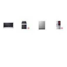 LG 4 STAINLESS : Gas Range Double Oven Convection Air Fry, Dishwasher 46 dBA, 2.1CF OTR MW ExtendaVent, 29CF 4-Door French Door-in-Door Refrigerator MyColor InstaView Tall Ice & Water Dispenser