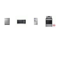 LG 4 STAINLES : Convection Electric Range Air Fry InstaView, 1.8CF OTR MW, Dishwasher 3rd Rack 48 dBA, Counter-Depth MAX Zero Clearance 3-Door French Door Refrigerator EXT WD
