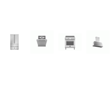 Bertazzoni 4 STAINLESS : Induction Range Convection Oven, Wall Mount Canopy Range Hood 59 dBA 600 CFM, Dishwasher 42 dBA, Counter Depth 4-Door French Door Refrigerator Ice Maker