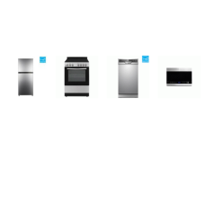 APT SIZE 4 STAINLESS APPLIANCE PKG : Element  24" SMOOTHTOP ELECTRIC RANGE OVEN, 18" DISHWASHER, 24" 10.1 cu. ft. Top Freezer Refrigerator and Danby 24" OTR MW