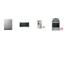 LG 4 STAINLESS : Convection Oven InstaView Window Electric Range Air Fry, 2.0CF OTR MW400 CFM, QuadWash Dishwasher 46 dBA, Counter-Depth MAX French Door Refrigerator Craft Ice water Dispenser 