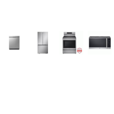 LG 4 STAINLESS : 1.8CF OTR MW, 48 dBA Dishwasher SS Interior, 33" French Door Refrigerator Ice Maker, ProBake Convection Oven Electric Range Air Fry