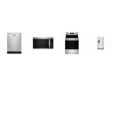 Whirlpool 4 Fingerprint Resistant STAINLESS : Gas Range Convection Convection Oven Air Fry, 1.9CF OTR MW Sensor Cooking, Dishwasher 55 dBA, 36-inch Counter Depth Side-by-Side Refrigerator EXT WD