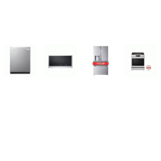 LG 4 STAINLESS : Induction Slide-In Range ProBake Convection Oven Air Fry, 2.0 CF OTR MW 400 CFM, Dishwasher TrueSteam 46 dBA, 29CF FRENCH 4-DOOR Refrigerator Full-Convert Drawer EXT WD