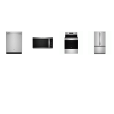 Whirlpool 4 Fingerprint Resistant Stainless : Gas Range Convection Self Clean Oven Air Fry, 1.9CF OTR MW, 47 dBA Dishwasher, 31CF French Door Refrigerator Ice Maker