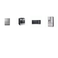 LG 4 STAINLESS : Slide-In Gas Range InstaView Oven Convection Air Fry, Dishwasher 48 dBA Stainless Interior 3rd Rack, 1.8CF OTR MW 300CFM Sensor Cook, 28CF FRENCH DOOR Refrigerator EXT WD