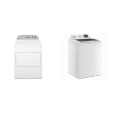 Whirlpool 4.2-4.3CF Top Load Washer 2-in-1 Removable Agitator And 7.0 cu. ft. Electric Dryer AutoDry Drying System - White -