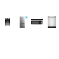 4 STAINLESS STEEL APPLIANCE PKG : SMOOTHTOP ELECTRIC RANGE OVEN, OTR MW, 52dB Dishwasher, 30" 18.4 cu. ft. French Door Refrigerator ENERGY STAR