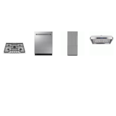 4 STAINLESS PKG : Dacor Dishwasher 42 dBA, Frigidaire Professional 30" GAS COOKTOP GRIDDLE, VERONA 30" Hood 560 CFM, Beko 30 Inch Counter-Depth Bottom Mount Refrigerator Ice Maker