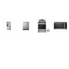 LG 4 STAINLESS :  Convection Electric Range Oven Air Fry, 1.8CF OTR MW, TrueSteam Dishwasher 44 dBA, 26 cu. ft. Counter-Depth MAX Refrigerator EXT WD