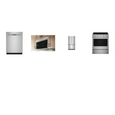 Maytag 4 Fingerprint Resistant Stainless : Slide-In Gas Range Grill Air Fry Oven, Flush Built-In OTR Microwave, 47 dBA Dishwasher, French Door Refrigerator Ice Maker Interior Water Dispenser