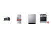 LG 4 STAINLESS : Gas Slide-In Range ProBake Convection InstaView Air Fry, 2.1CF OTR MW ExtendaVent, Dishwasher 46dBA, 29CF French 4-Door Refrigerator Full-Convert Drawer EXT WD