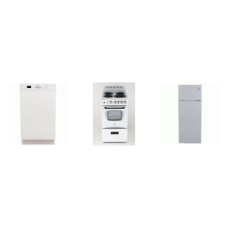 AVANTI 3 WHITE APT SIZE APPLIANCE PKG : 20" ELECTRIC RANGE OVEN GLASS DOOR, 18" DISHWASHER, 22"W Refrigerator AVANTI 3 WHITE APT SIZE APPLIANCE PKG : 20" ELECTRIC RANGE OVEN GLASS DOOR, 18" DISHWASHER, 22"W Refrigerator