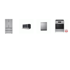 LG 4 STAINLESS : Electric Slide-in Range InstaView ProBake Convection Oven Air Fry, 2.1CF OTR MW EXTENDAVENT, TrueSteam Dishwasher 44 dBA, Counter-Depth French 4-Door Refrigerator Internal Water Dispenser Ice Maker