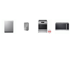 LG 4 STAINLESS : Electric Slide-in Range InstaView ProBake Convection Oven Air Fry, 1.8CF OTR MW, Dishwasher 46 dBA, 32CF French Door Refrigerator Internal Water Dispenser Ice Maker 