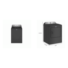 Maytag Pet Pro 4.7CF Top Load Agitator Washer And 7.0CF Electric Dryer with Extra Power - Volcano Black -