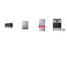 LG 4 STAINLESS : Electric Slide-in Range InstaView ProBake Convection Oven Air Fry, 2.1CF OTR MW EXTENDAVENT, TrueSteam Dishwasher 44 dBA, 29CF French 4-Door Refrigerator Full-Convert Drawer