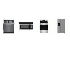 4 STAINLESS : Beko 36 Inch Counter-Depth Smart Side-by-Side Refrigerator EXT WD, 48dBA Dishwasher, AND Whirlpool Gas Range Convection Oven Air Fry, Element OTR MW