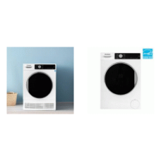 Element Stainless Steel Drum ENERGY STAR 2.2CF Front Load Washer And Stackable 4.0 cu. ft. Front Load Electric ventless Dryer White