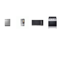 LG 4 STAINLESS : Gas Slide-in Range Oven, OTR MW, Dishwasher 48DB, 27CF InstaView Counter-Depth French Door Refrigerator Internal Water Dispenser Ice Maker