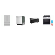 4 Stainless : Sharp Dishwasher 49 dBA, OTR MW, 36 Inch French 4-Door Counter Depth Refrigerator W/Ice Maker, And LG SLIDE IN ELECTRIC RANGE OVEN