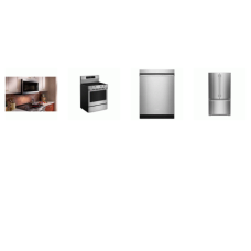 Kitchenaid 4 Stainless : Electric Range Convection Oven Air Fry, 1.9CF OTR MW 400CFM, 47dBA Dishwasher, 25CF French Door Refrigerator Internal Water Dispenser